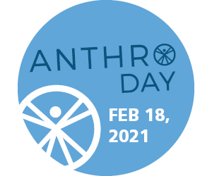 2021 Anthro Day logo. Text reads "Anthro Day Feb 18, 2021"